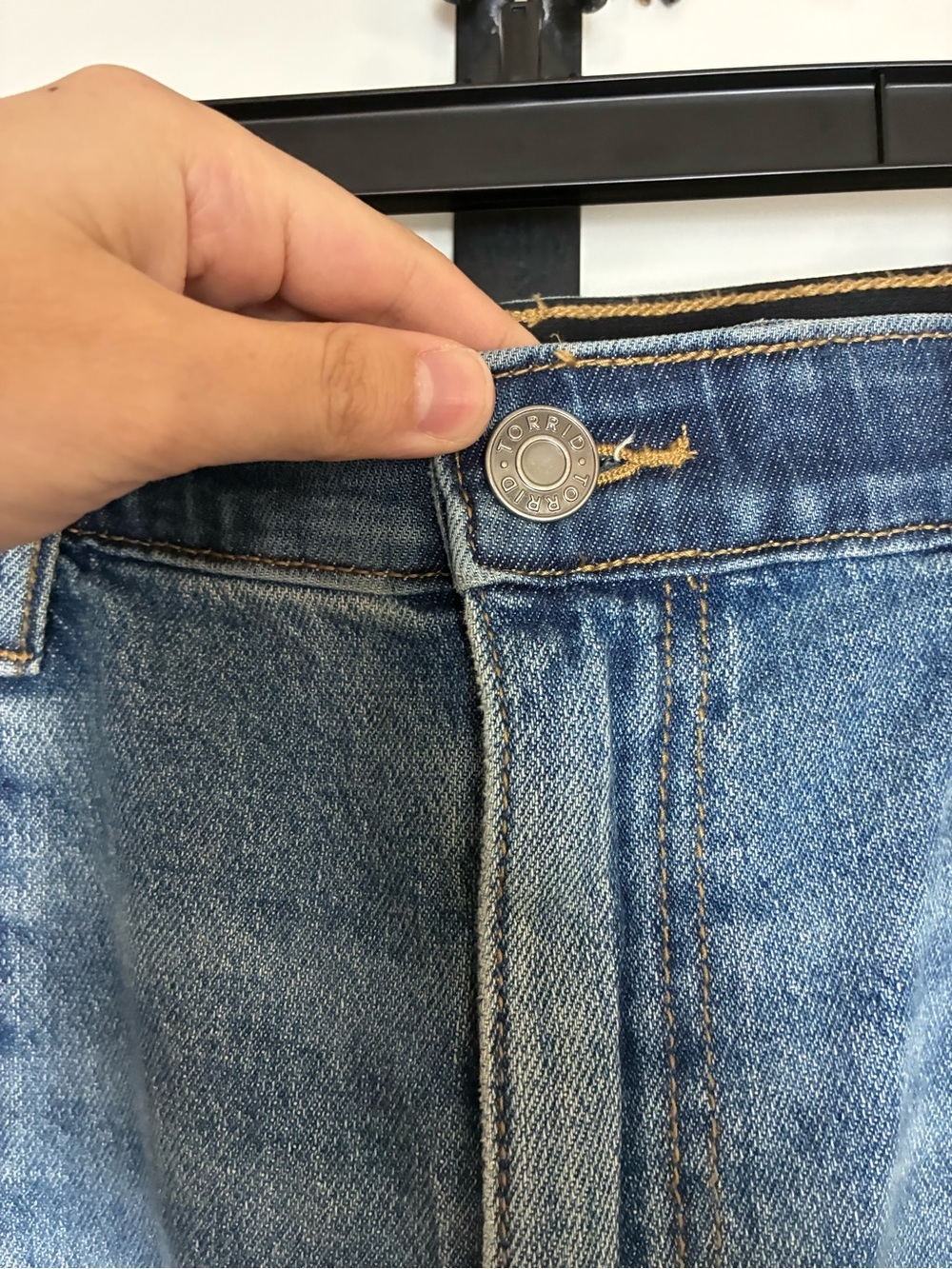 Torrid Blue High-Rise Straight Cuffed Jean Working Pockets size 22 Short NWT - Picture 10 of 15
